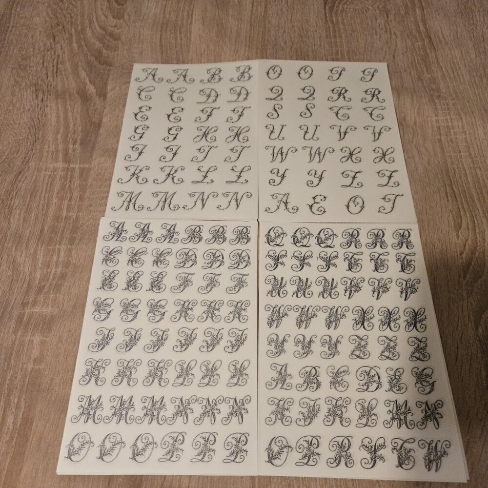 Anna Griffin Monogram, Rub On  Transfers New - Picture 4 of 4